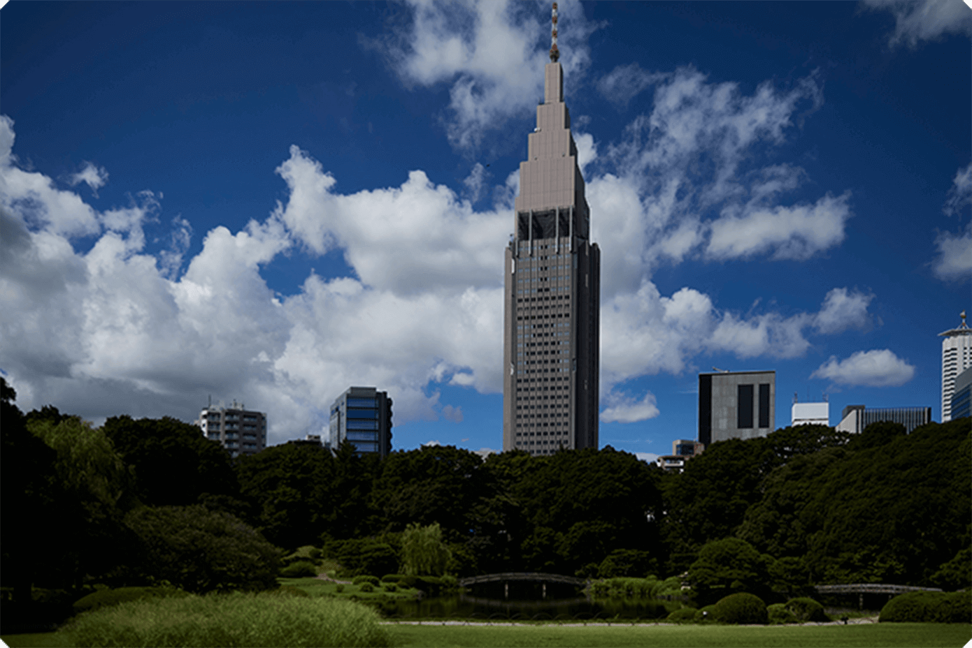 Skyscrapers visible from Shinjuku Gyoen